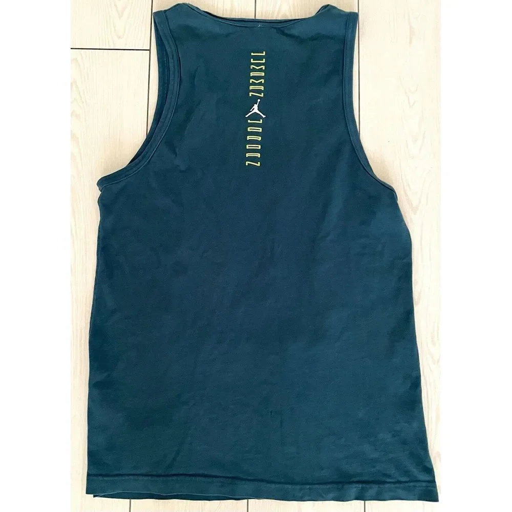 Jordan AJxi Men's Tank Top Night Shade-Green‎ Size Small